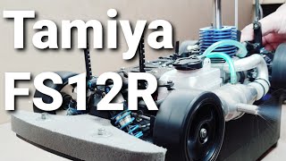 Tamiya FS12R glow engine, fired up for the first time! TG10 mk1 Pro racing chassis.