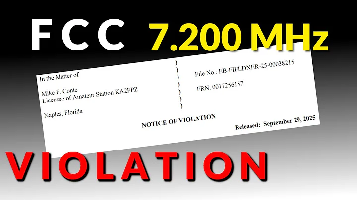 FCC notice of VIOLATION - KA2FPZ - 7.200 MHz