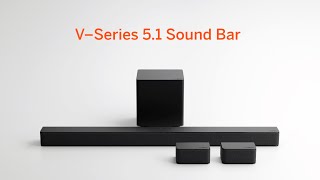 Step up to a Full Surround Sound Experience | VIZIO V-Series 5.1 Sound Bar Visio Speaker Shape