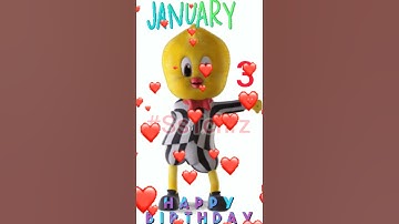 Thumbnail of HBD Jan 3 | Happy Birthday | January | Song | Birthday Greetings