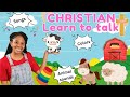 Learn to Talk, speech delay, toddler learning, low stimulation, learn colors, gestures: Christian!