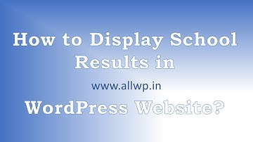 How to Display School Result in Your WordPress Website For Free|| EU Student Result Plugin