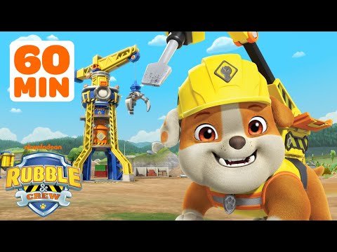 Rubble Bow Wow Builds at the Construction Tower! w/ Charger & Motor | 1 Hour Compilation | Nick Jr.