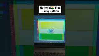 National🇮🇳 Flag Using Python#shorts #coding
