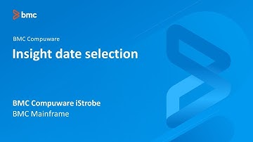 BMC Compuware iStrobe - Insight date selection