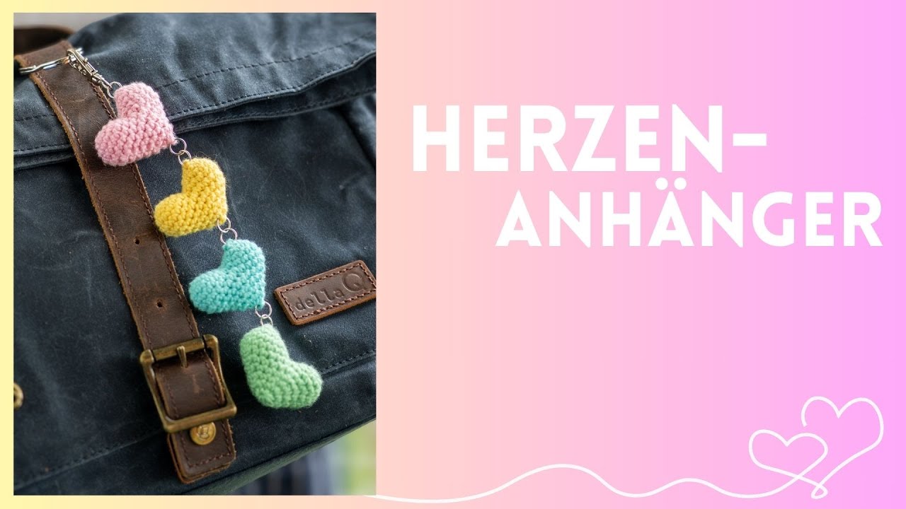 Herz Anhänger häkeln - Häkelanleitung by justMiko