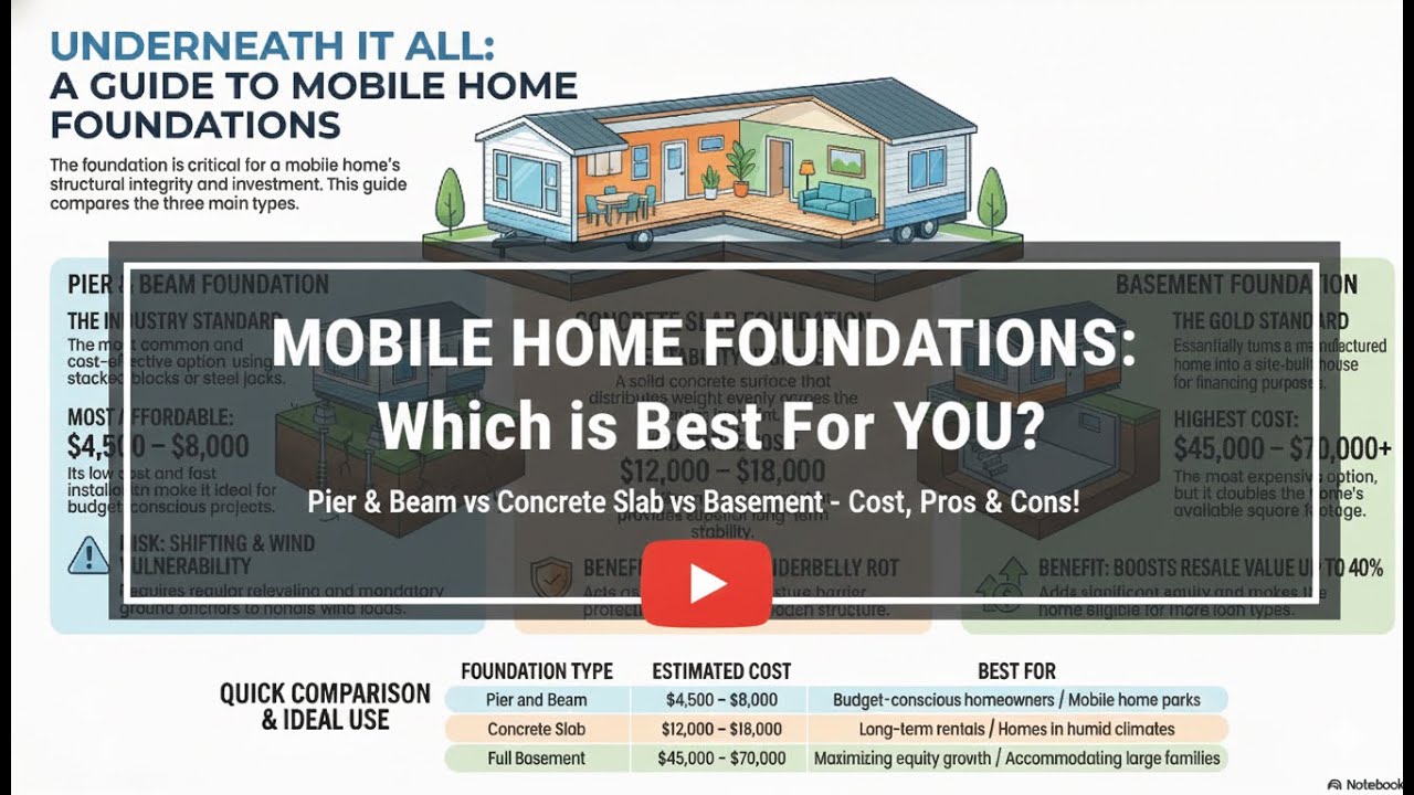 3 Principal Manufactured Home Foundations