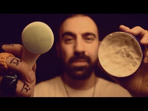 ULTRA Gerçekçi bir yüz masajı ile uyku terapisi - Türkçe ASMR