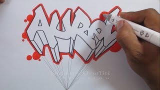 Cara membuat graffiti nama AUREL