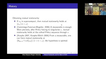 Dima Sinapova: Mutual stationarity and the failure of SCH