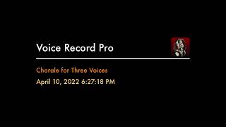 Chorale for Three Voices