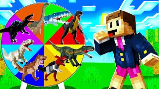 ROLETA DOS NOVOS DINOSSAUROS NO MINECRAFT !!