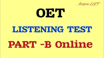 OET LISTENING | PART-B Online Practice session | #oet #oetlisteningnurses