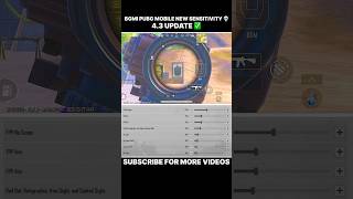 PUBG/BGMI 4.3 UPDATE SENSITIVITY CODE | PUBG BEST SENSITIVITY SETTINGS | #shorts #bgmi #pubg #viral