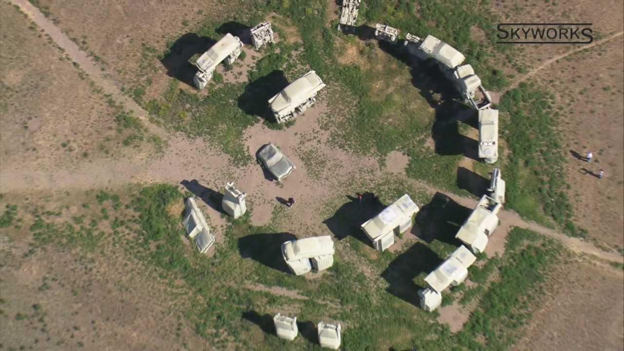 industry city food hall Nebraska Carhenge from Above (HD)