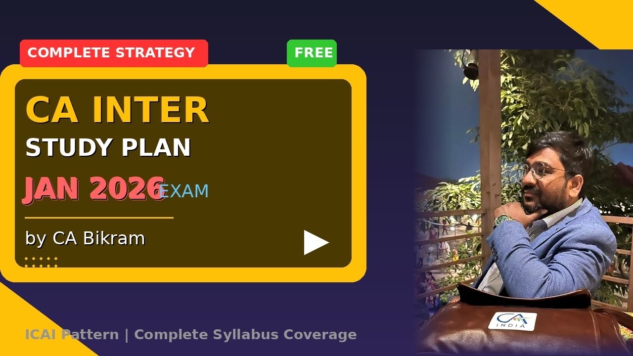CA Inter GST Smart Study Plan for Jan-26 Exam|| Must Watch|| - YouTube