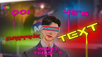 Dripping Liquid Text [ Tutorial ] in AFTER EFFECTS