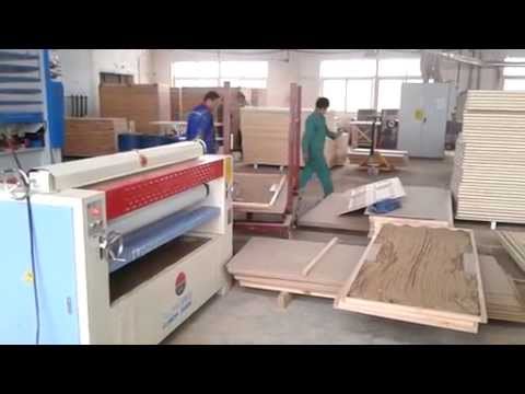 woodworking machine hot press machine gluing spread 