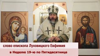 Слово епископа Луховицкого Евфимия в Неделю 19-ю по Пятидесятнице