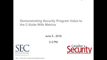 WEBINAR: Demonstrating Security Program Value to the C suite With Metrics