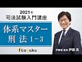 【司法試験】2021年4月日程開講！塾長クラス体験講義　体系マスター刑法1-3～伊藤塾長の最新講義をリアルタイムで体験しよう～