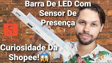 Barra De LED Bastão Com Sensor De Presença Da Shopee. 22CM De Pura Claridade! #unboxing #review