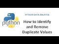 Python Pandas Tutorial 19 | How to Identify and Drop Duplicate Values | Removing duplicate values