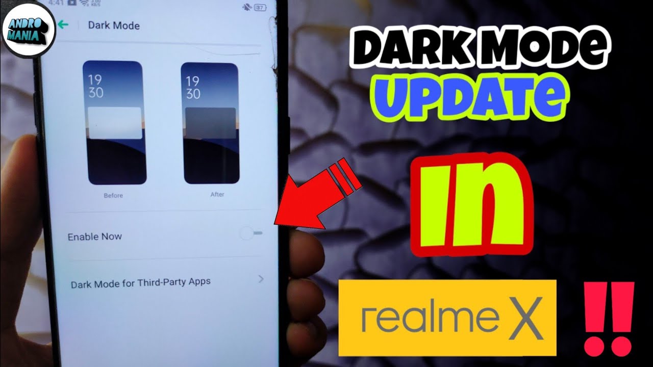 Realme X New A.09 Dark Mode Update - Dark Mode !!