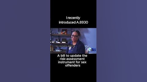My Bill to Update Sex Offender Registry Assessment Tool