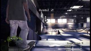 EA Skate. Guide Best Trick Contest (Plan B Warehouse)