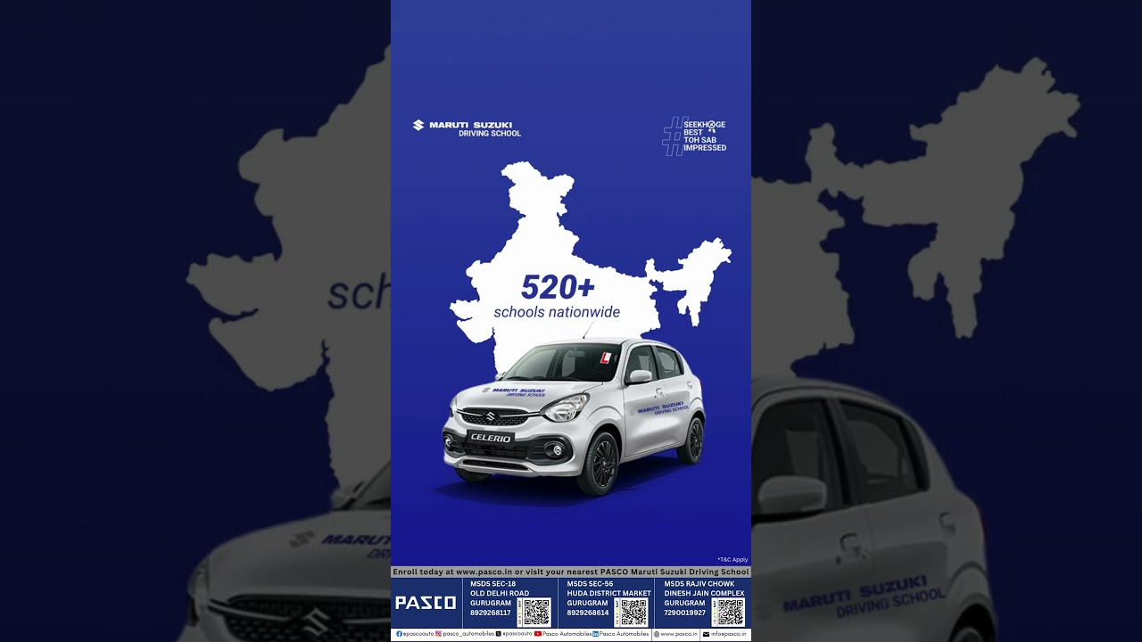 Maruti Suzuki Driving School near you | PASCO AUTPMOBILES