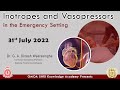 Inotropes and vasopressors in the emergency setting  dr g a dinesh weerasinghe
