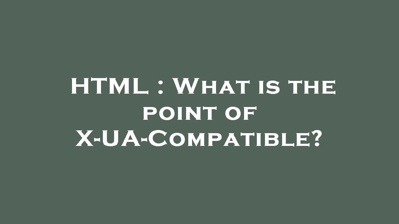 HTML What is the point of YouTube