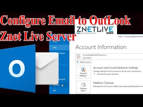 How To Configure business email in to Outlook | Znet live Business email to Outlook