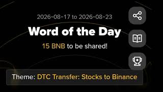 Word of the day | Theme: DTC Transfer: Stocks to Binance | All answer 