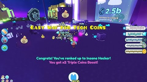 EASY FARMING METHOD FOR TECH COINS - Pet Simulator X