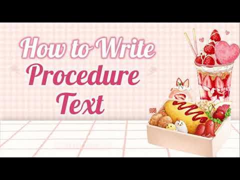 HOW TO WRITE PROCEDURE TEXT - CARA MEMBUAT TEXT PROCEDURE - YouTube