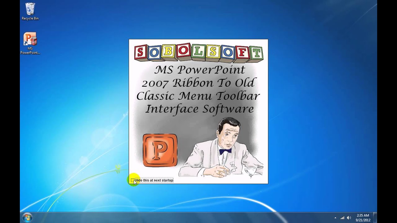 How To Use And Uninstall Ms Powerpoint 07 Ribbon To Old Classic Menu Toolbar Interface Software Youtube How To Use And Uninstall Ms Powerpoint 07 Ribbon To Old Classic Menu Toolbar Interface Software Youtube