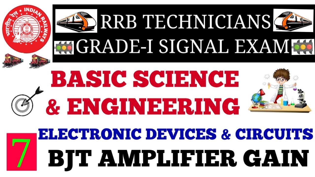 BASIC SCIENCE & ENGINEERING (BJT AMPLIFIER GAIN) FOR RRB TECHNICIANS GR-1 SIGNAL