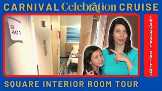 Carnival Celebration Square Interior Stateroom Tour | Cabin #9401