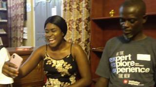 Maame Yaa and Brother dance moves their Father Jackson K Bentum is the Judge