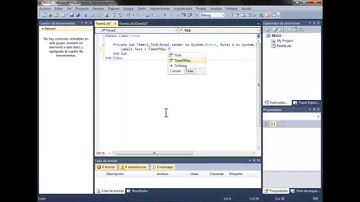 Como crear un reloj en visual studio 2010