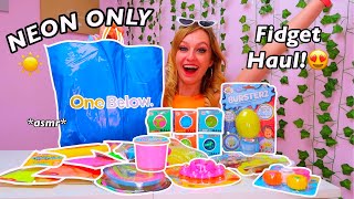 HUGE *NEON ONLY* SUMMER FIDGET HAUL FROM ONE BELOW!!😍🍉🥥🌴🍍🌸(ASMR UNBOXING!🤤) | Rhia Official♡