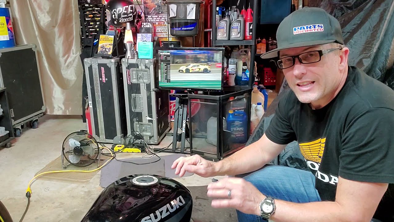 Предварительный просмотр удаления ржавчины с бензобака мотоцикла. Задача: Металлические классичес...