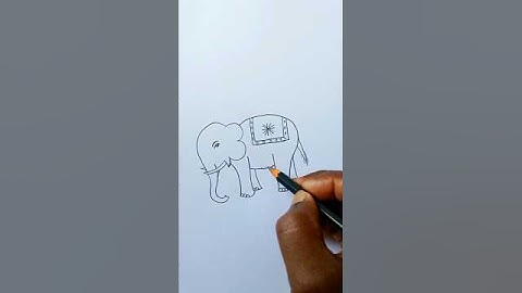 elephant drawing/how to draw hathi #artwork #sketch #shorts