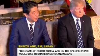 Shinzo Abe meets Donald Trump to discuss North Korea