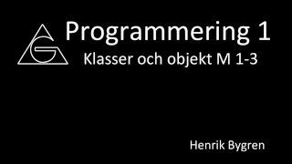 Klasser och Objekt M 1-2
