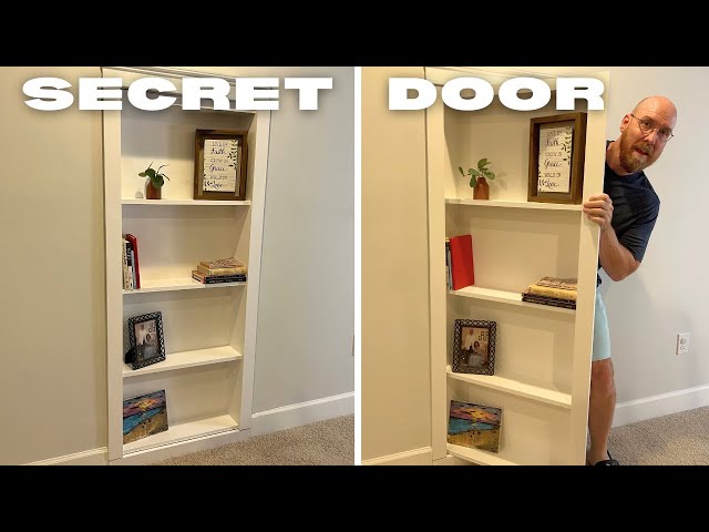 Create a Hidden Fitness Room with a Bookcase Door