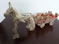 Diy mini horse cart tutorial / Crafts made with twine