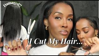 I Cut My Hair!! | Mini Chop | Healthy Hair Journey